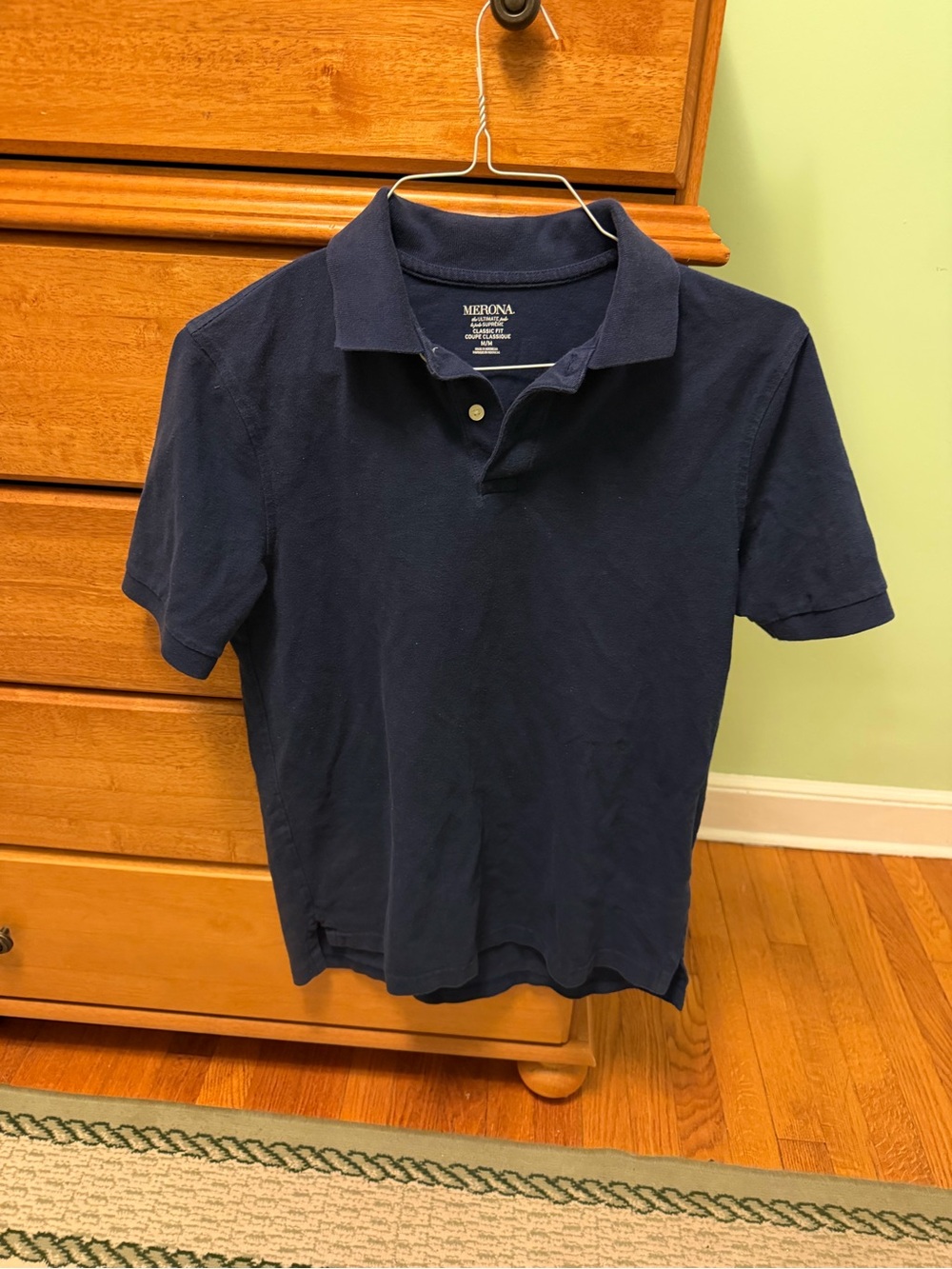 Merona Men's Dark Navy Polo Shirt - M